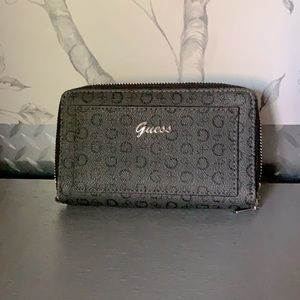 Guess Wallet - Gray outside and Maroon inside